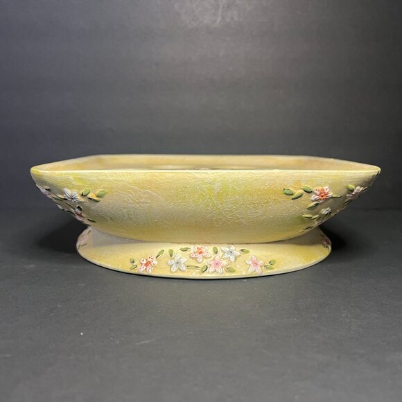 PartyLite P8014 Terrace Blossom Floral 3-Wick Multi Tealight Candle Holder 8.25" - Picture 3 of 10